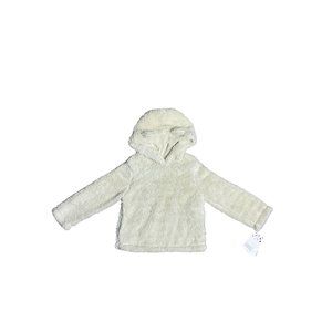 Harper Canyon Sweater Youth Kids 3 White Fuzzy Pullover Hoodie Furry Teddy Ears